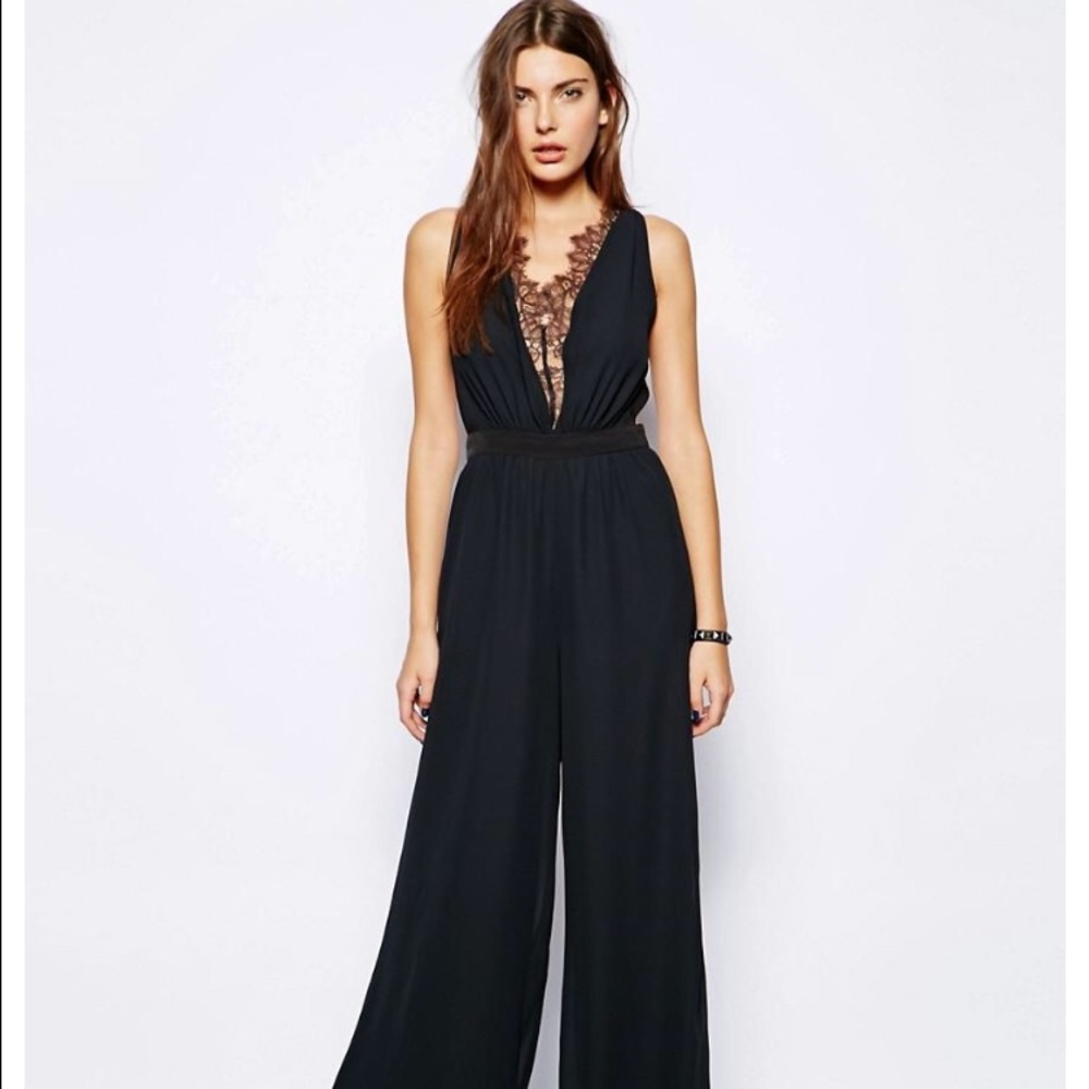 BCBG jumpsuit with lace front